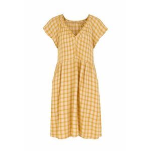 Old Navy Yellow Plaid Gauze Dress XL Tall Women's Pockets Boho Peasant Summer